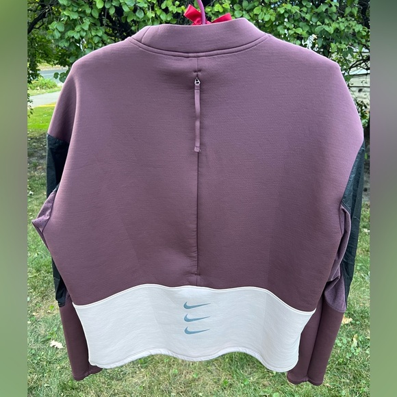 🍆🏃‍♀️Nike Running Division Breathable Crewneck—Eggplant Purple-Black-Peach | M - Picture 5 of 17